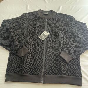 NWT Casa Moda Black Knit Bomber Jacket Size Large New